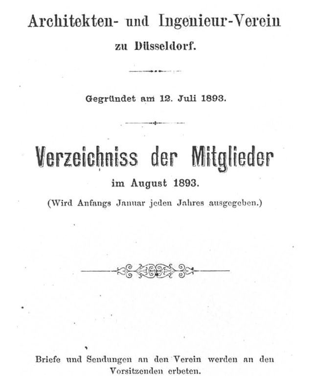 Gründung des AIV Düsseldorf